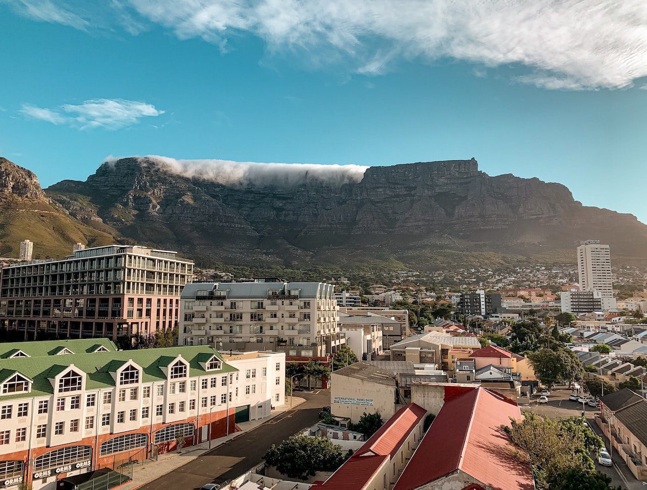 南非一座城市的俯视图