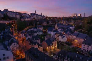 a panoramic view of Luxembourg city