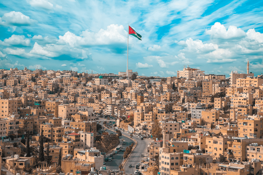 landscape view of Amman city, Jordan